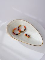 ⁦סלנה עגילי חישוק עם חרוזים יפניים (009)⁩ – תמונה ⁦4⁩