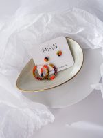 ⁦סלנה עגילי חישוק עם חרוזים יפניים (009)⁩ – תמונה ⁦2⁩