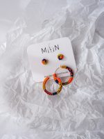 ⁦סלנה עגילי חישוק עם חרוזים יפניים (009)⁩ – תמונה ⁦3⁩